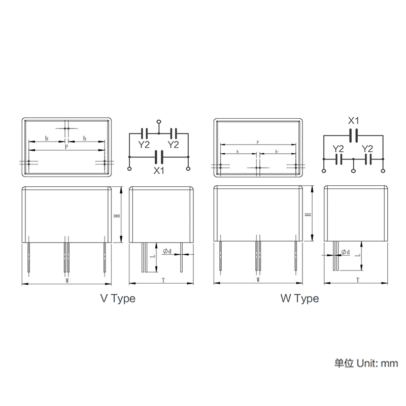 Modul condensator seria MKP X1Y pentru suprimarea interferențelor electromagnetice (clasa X1+Y)