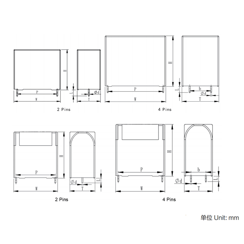 Condensator de filtru AC seria WAC pentru PCB